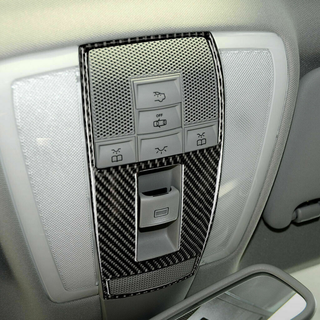 Carbon Fiber Front Reading Light Cover Trim fit for Benz C Class W204 07-13 New