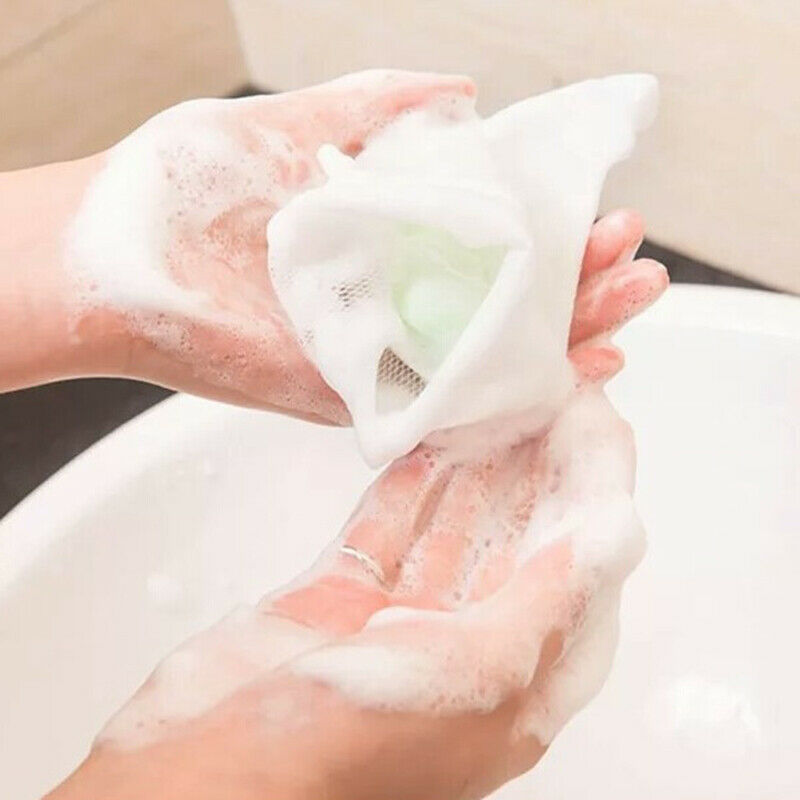10×Soap Foaming Net Saver Bag Suds Bubble Maker Skin Care Bath Bubble Me.l8