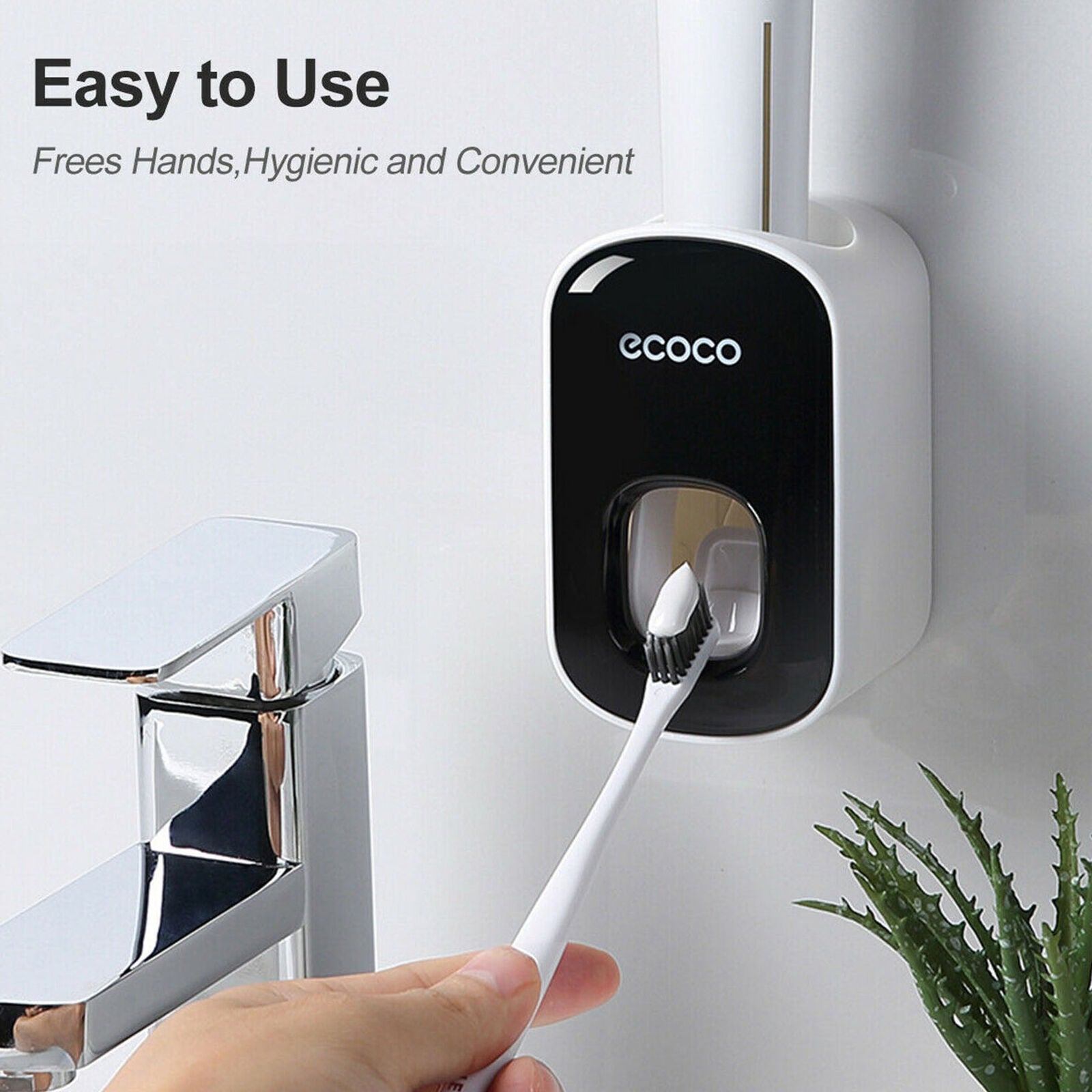 Automatic Toothpaste Dispenser Wall Mounted Holder Squeezer Bathroom Toilet Home