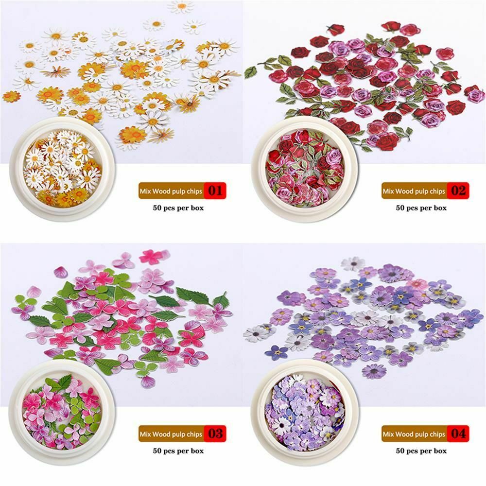 Designs Wood Pulp Flakes Ultrathin Nail Paillettes Nail Art Sequins Holographic