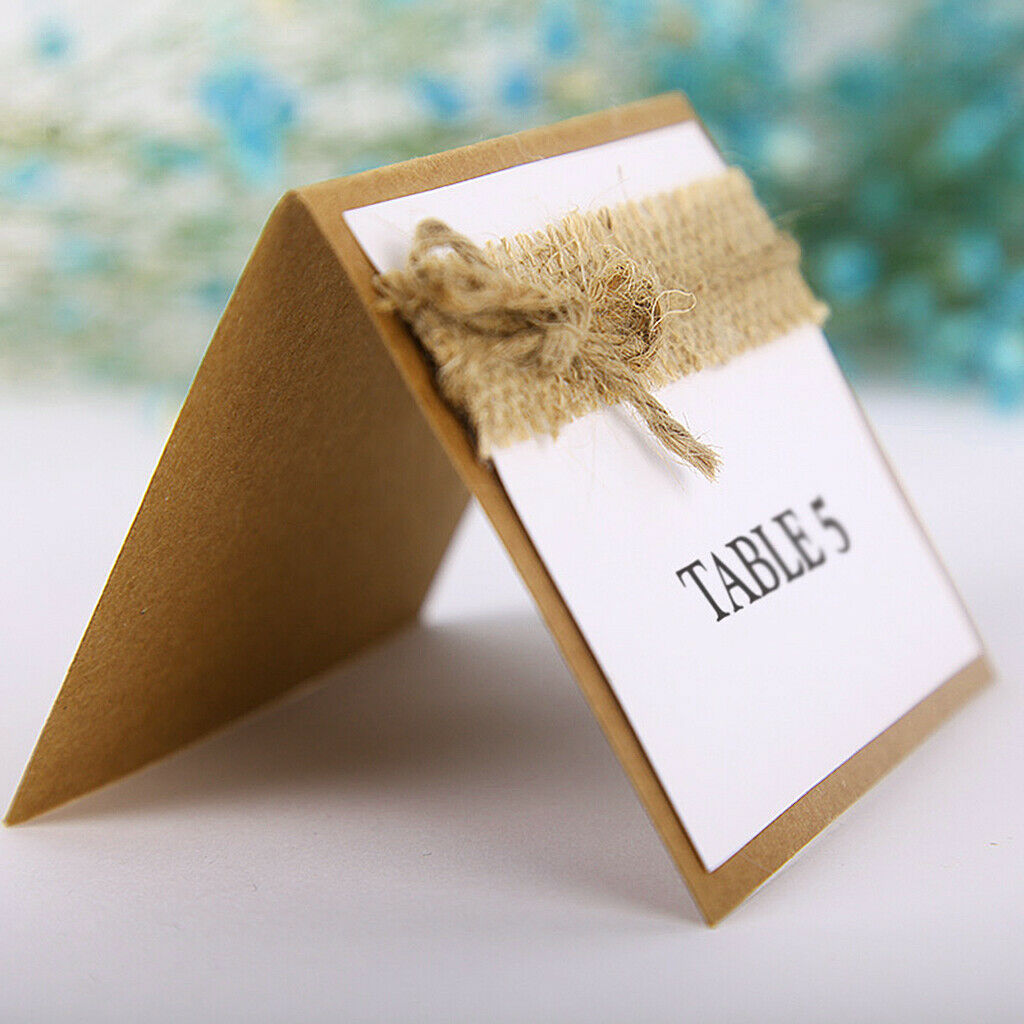 10pcs Guest Party Name Table Place Cards for Shabby Chic Rustic Wedding