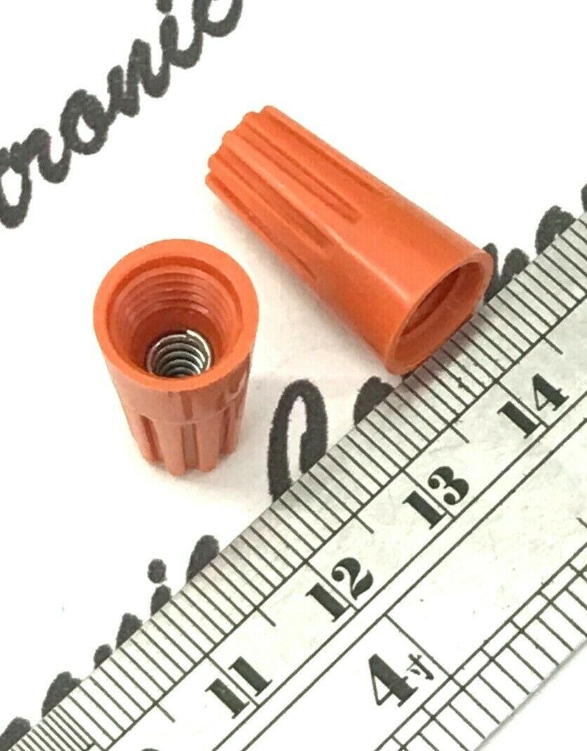 10pcs - COOPER 33-3 300V ORANGE WIRE CONN - Small size wire connectors