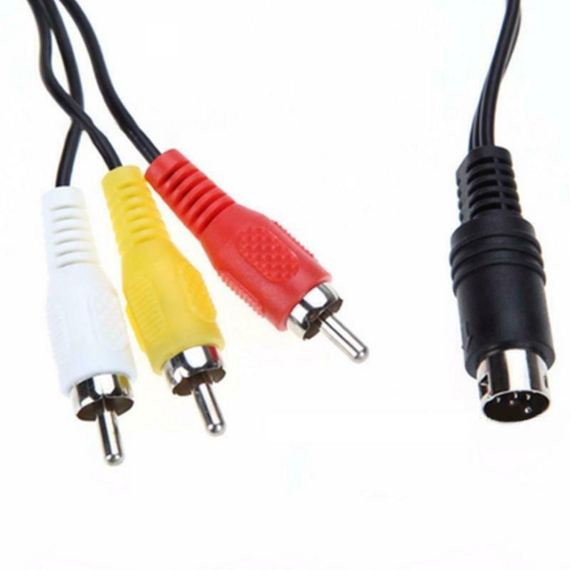 1.8m 9Pin Audio Video AV Cable A/V 3RCA Connect Cord Wire for Sega Genesis 2 3