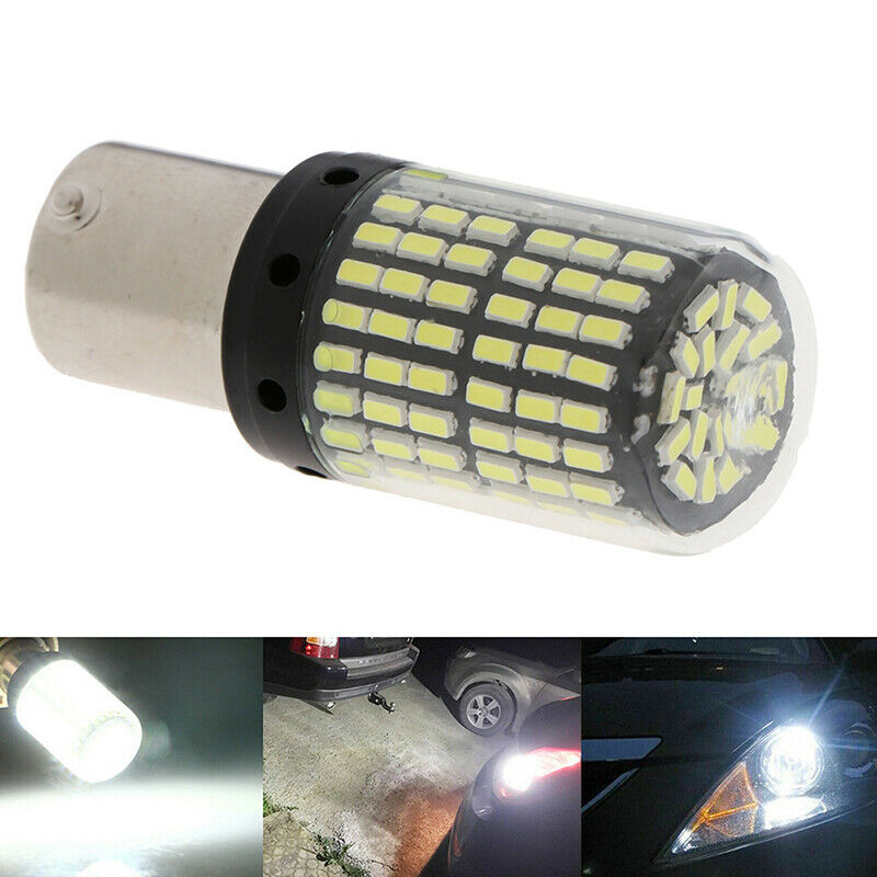 1x White 1156 7506 P21W BA15S LED 3014 144SMD Car Turn Signal Light BulbsY1