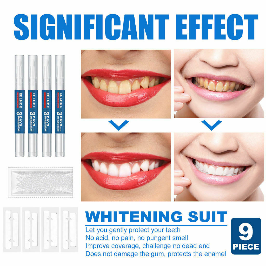 Set of Teeth Stickers Teeth Whitening Pen Teether Removal of tooth stains