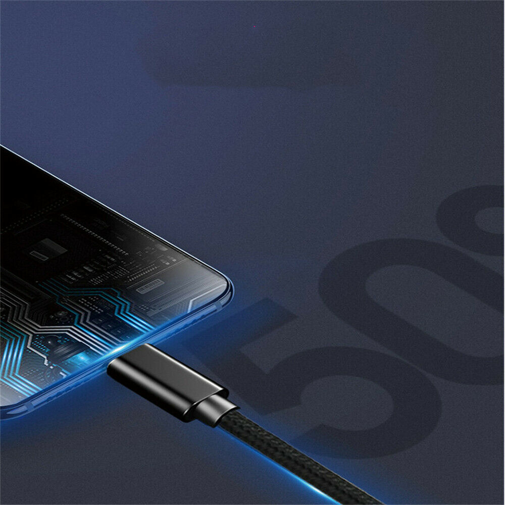 Nylon Braided 2 in 1 USB C Type C to 3.5mm Headphone Audio Charge Adapter Cable