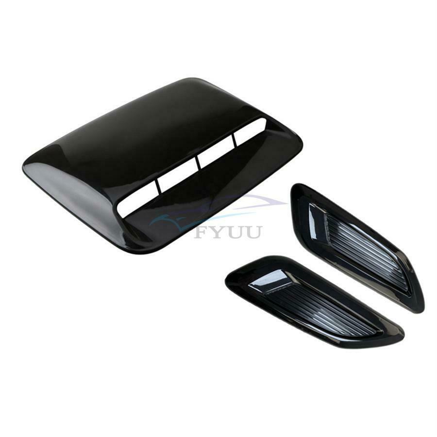 3 × ABS Plastic Universal Car Air Flow Intake Hood Vent Bonnet Protector Covers