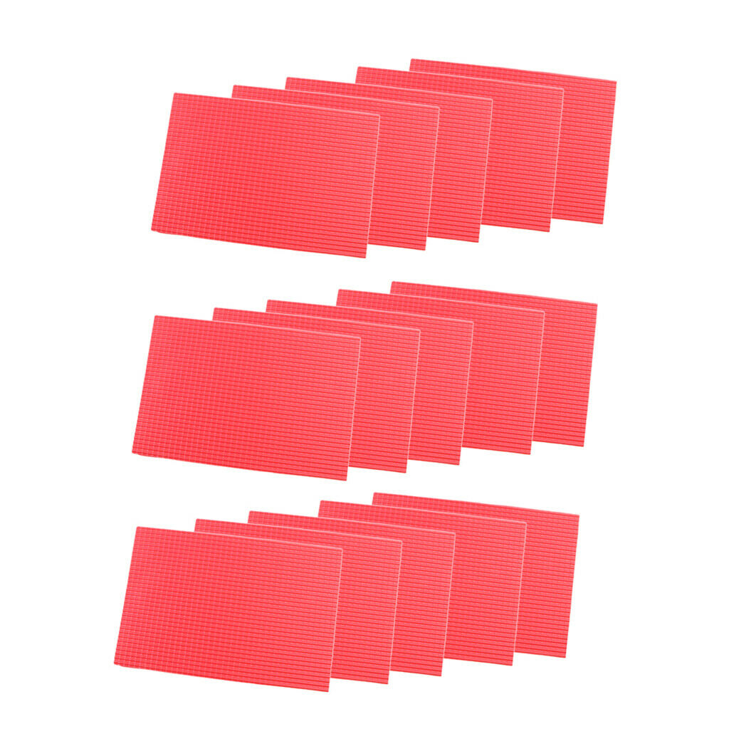 15x 1:25 Scale Tile Sheet Plastic Railway Layout DIY Red Pieces Supplies