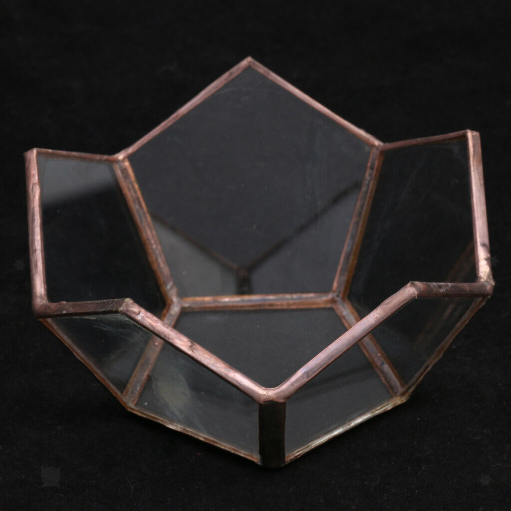 Artistic Open Glass Geometric Terrarium Tabletop Succulent Plant Box Pot