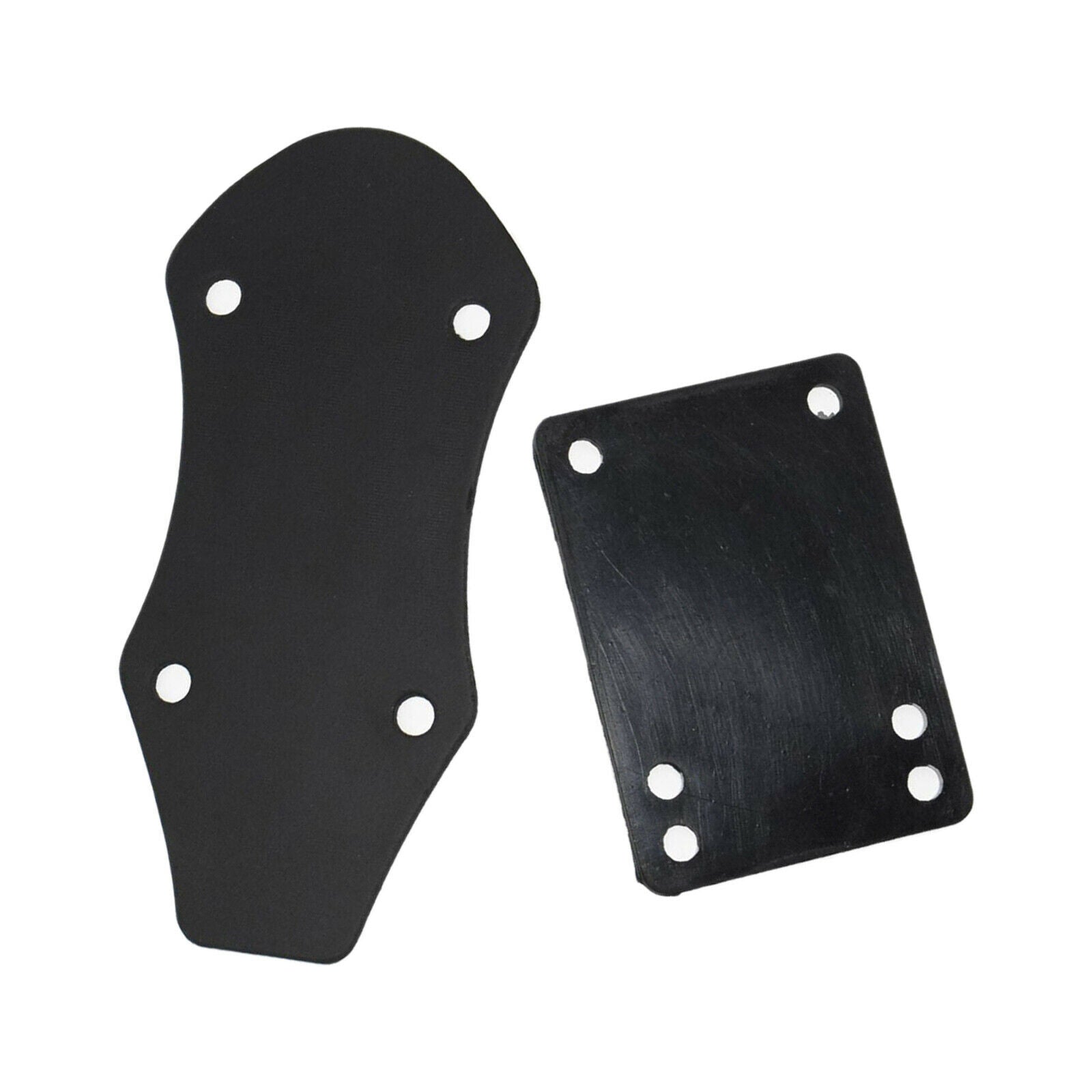 2pcs Skateboard Shock Pads 1/8" Black Rise Pads Risers Soft Rubber Shockpads