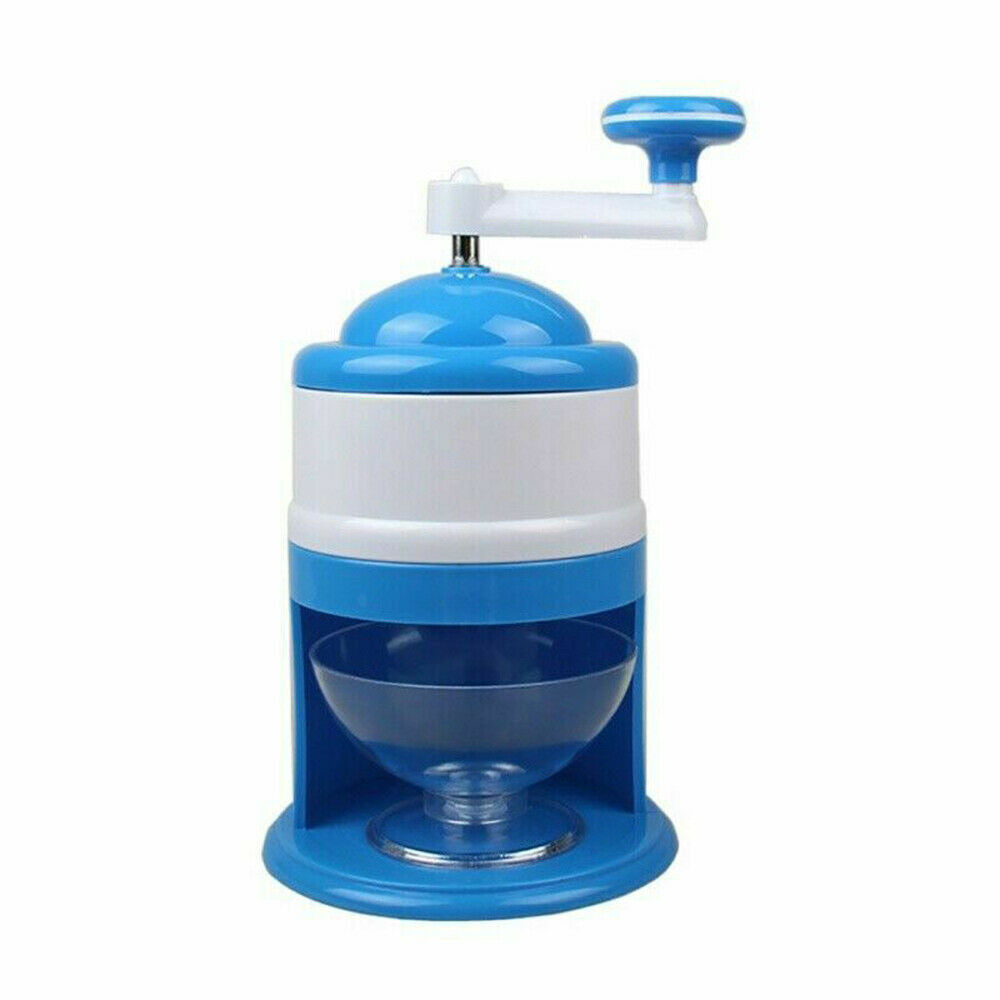 Portable Crank Ice Crusher Shaver Block Shaving Machine Manual Snow Cone Shaved