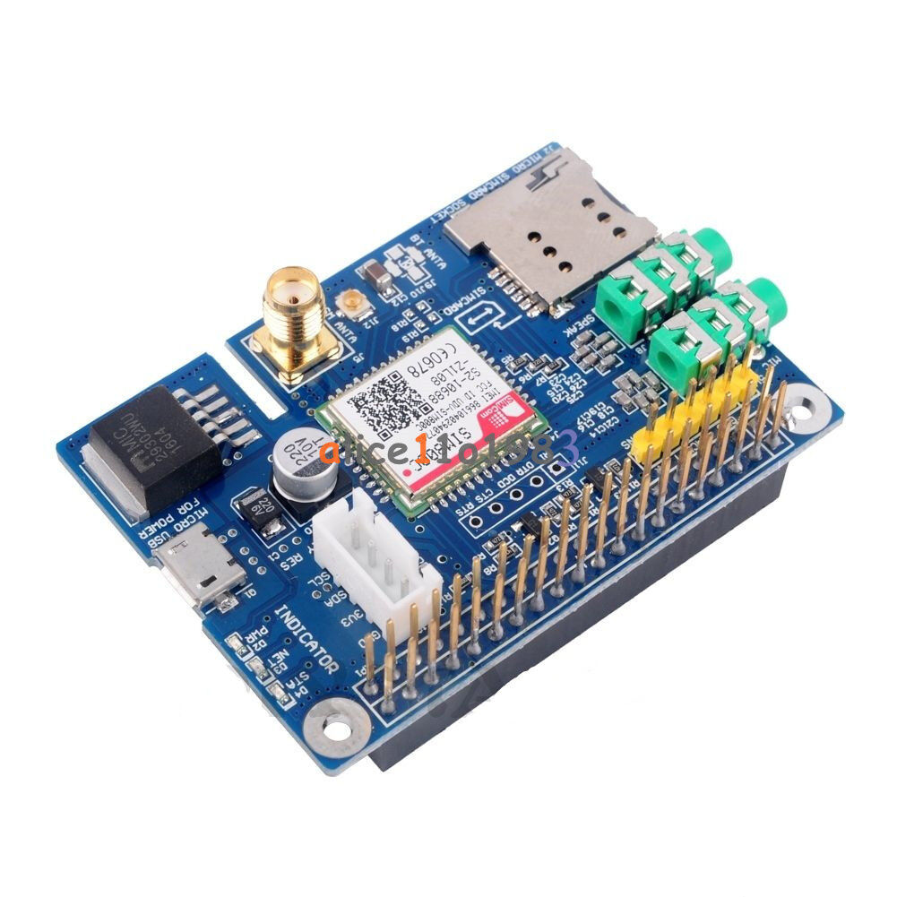 SIM800C Development Board GPRS GSM Module with Antenna for Raspberrp Pi RPI