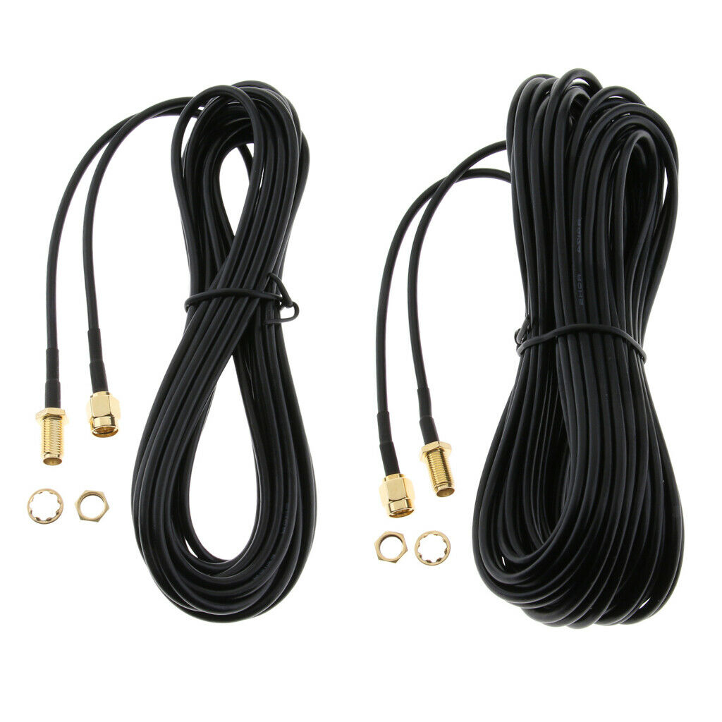 Lovoski RP-SMA Male to Female Wifi Antenna Adapter Extension Cable 5m/10m