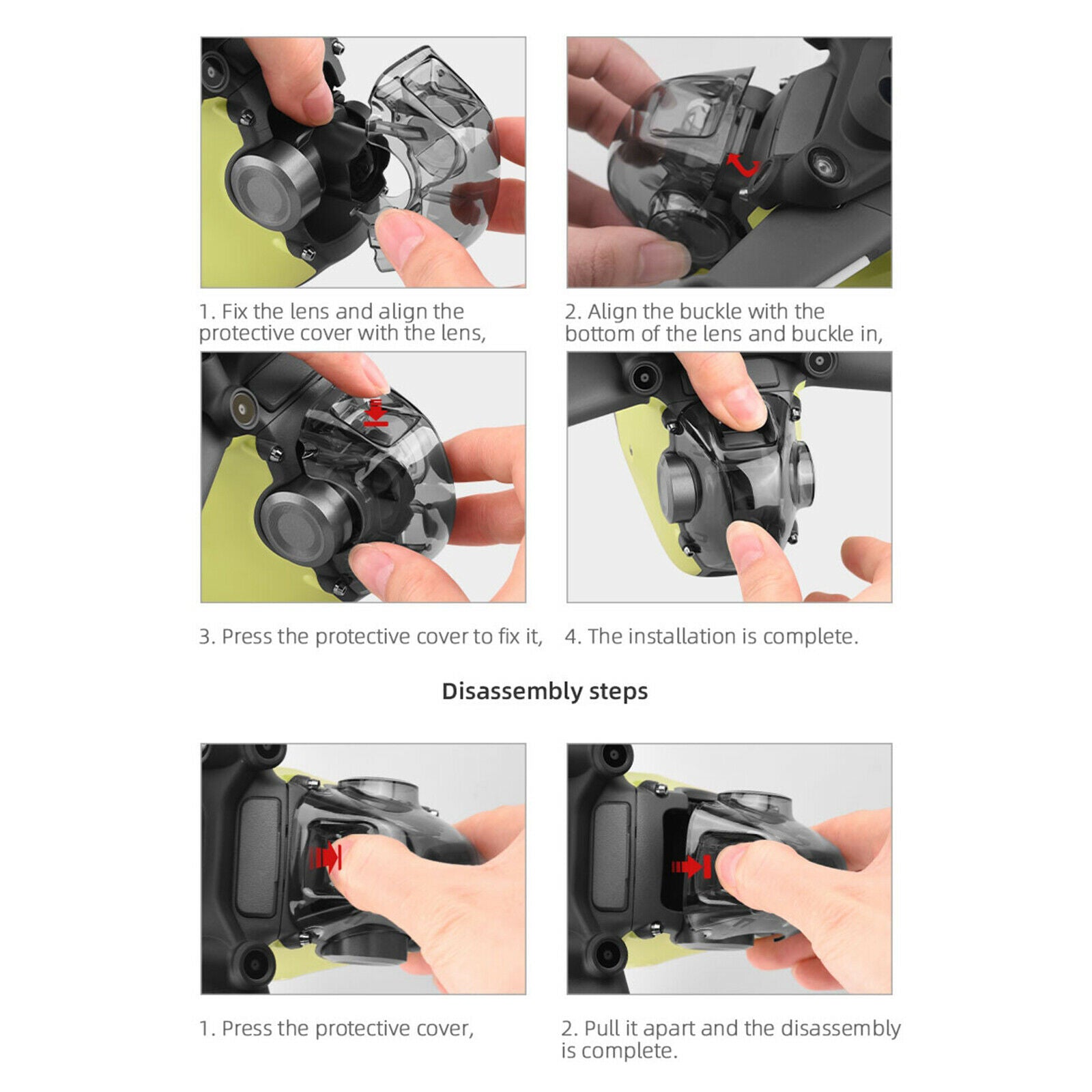 Lens Protective Cover Anti-Scratch Against Impacts for DJI Drone Replacement