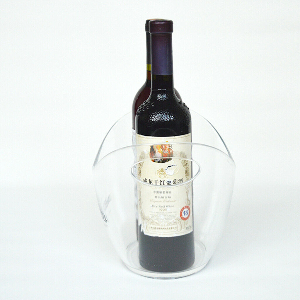 Clear Plastic Ice Bucket Wine Champagne Bottles Ice Cooler Bar Decor 4L