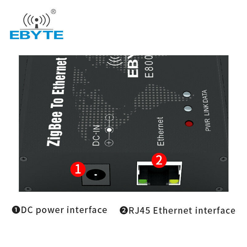 Ethernet 2.4GHz CC2530 ZigBee Module 27dBm 500mW TCP UDP rf Transceiver Modem