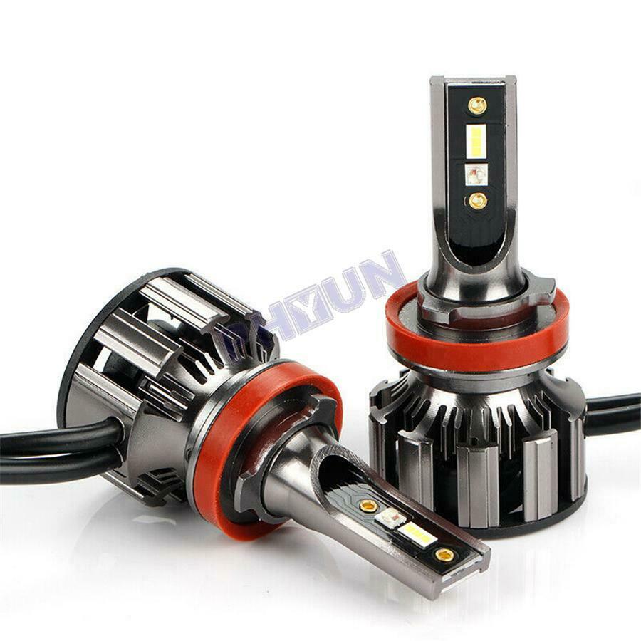 2Pcs 72W LED Car Headlight Bulb Kit H8 H9 H11 Phone Bluetooth Control DC 10V-30V