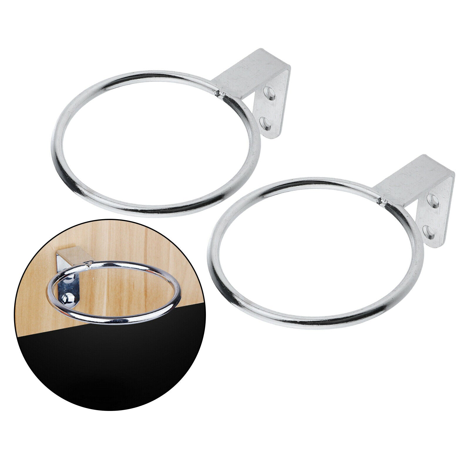 2Pcs Hair Dryer Holder Bracket Storage Organizer for Bathroom Hairdresser