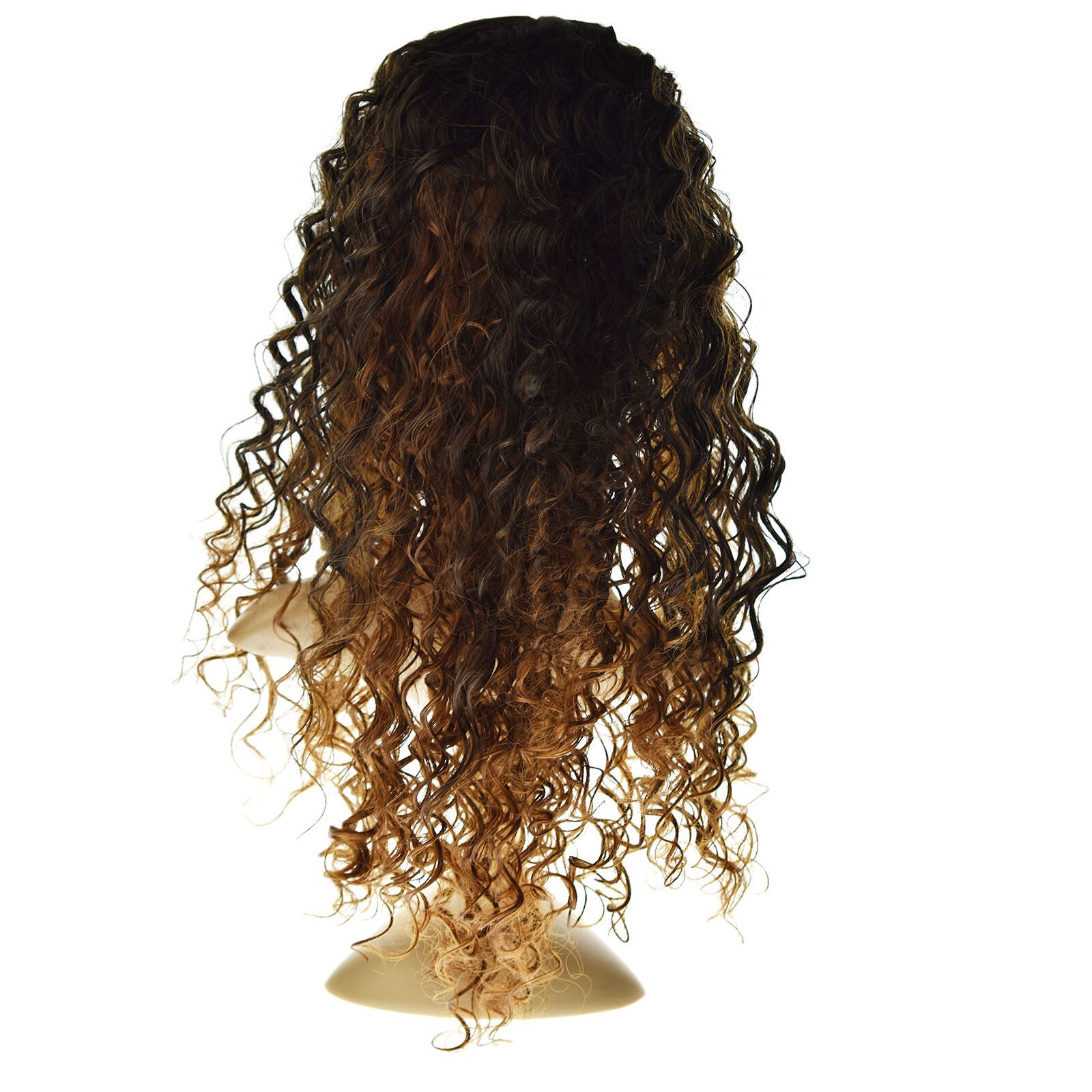 Short Curly Lace Front Hair Wig Ombre Brazilian Water Wave Pre Plucked Women