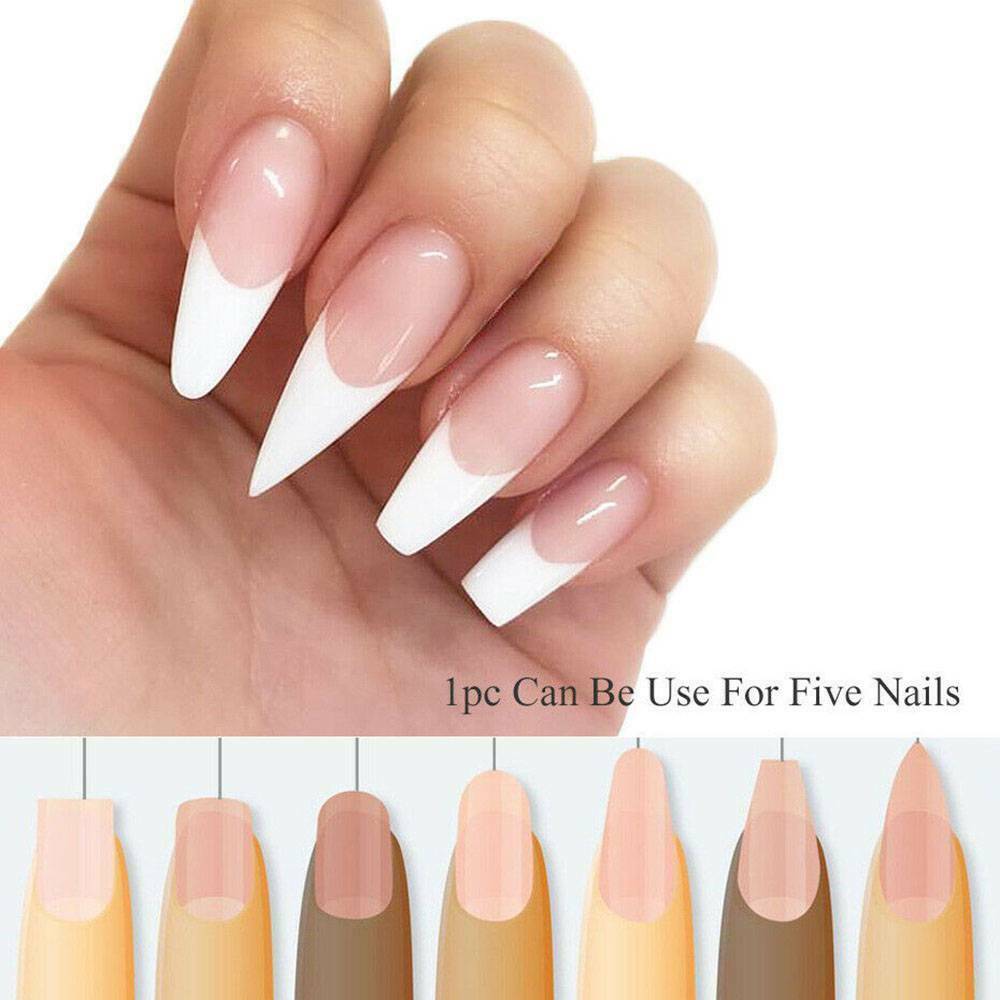 10x Nail Art White Non-woven Silk Fiberglass Gel Tips Extension Fiber Glass Form