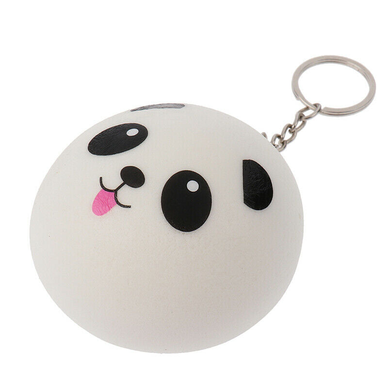 7CM  Panda  Stress Reliever Ball Decompression Toys PU Key chains Keycha.l8