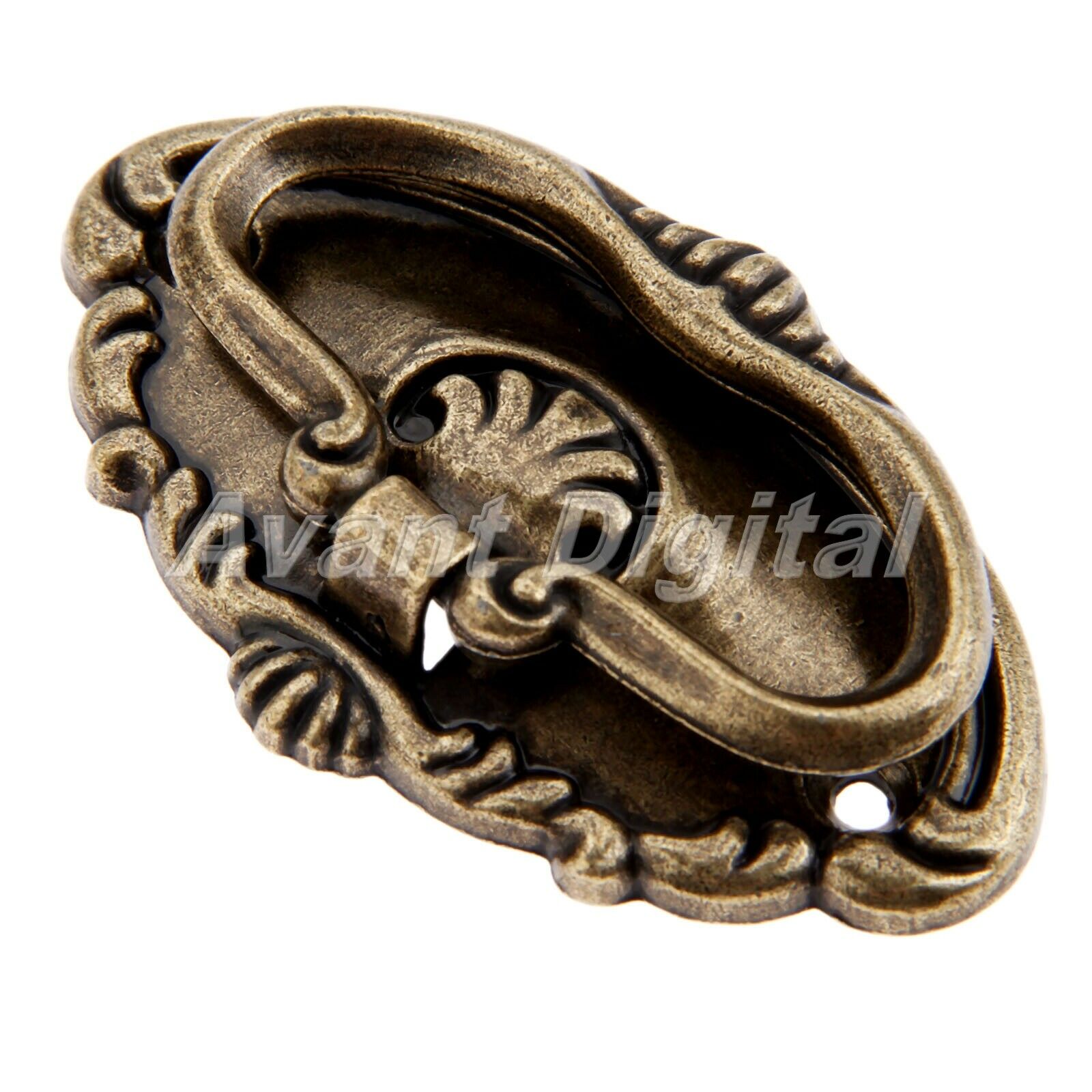 78*43mm Retro Jewelry Box Bookcase Door Pull Handle Ring Drawer Cabinet Knob