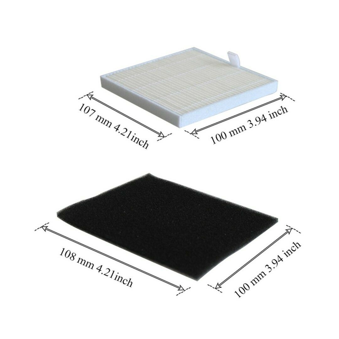 12 Pcs HEPA Filter & Side Brushes For ILIFE V8S X750 X785 V8 Vacuum Cleaner Part