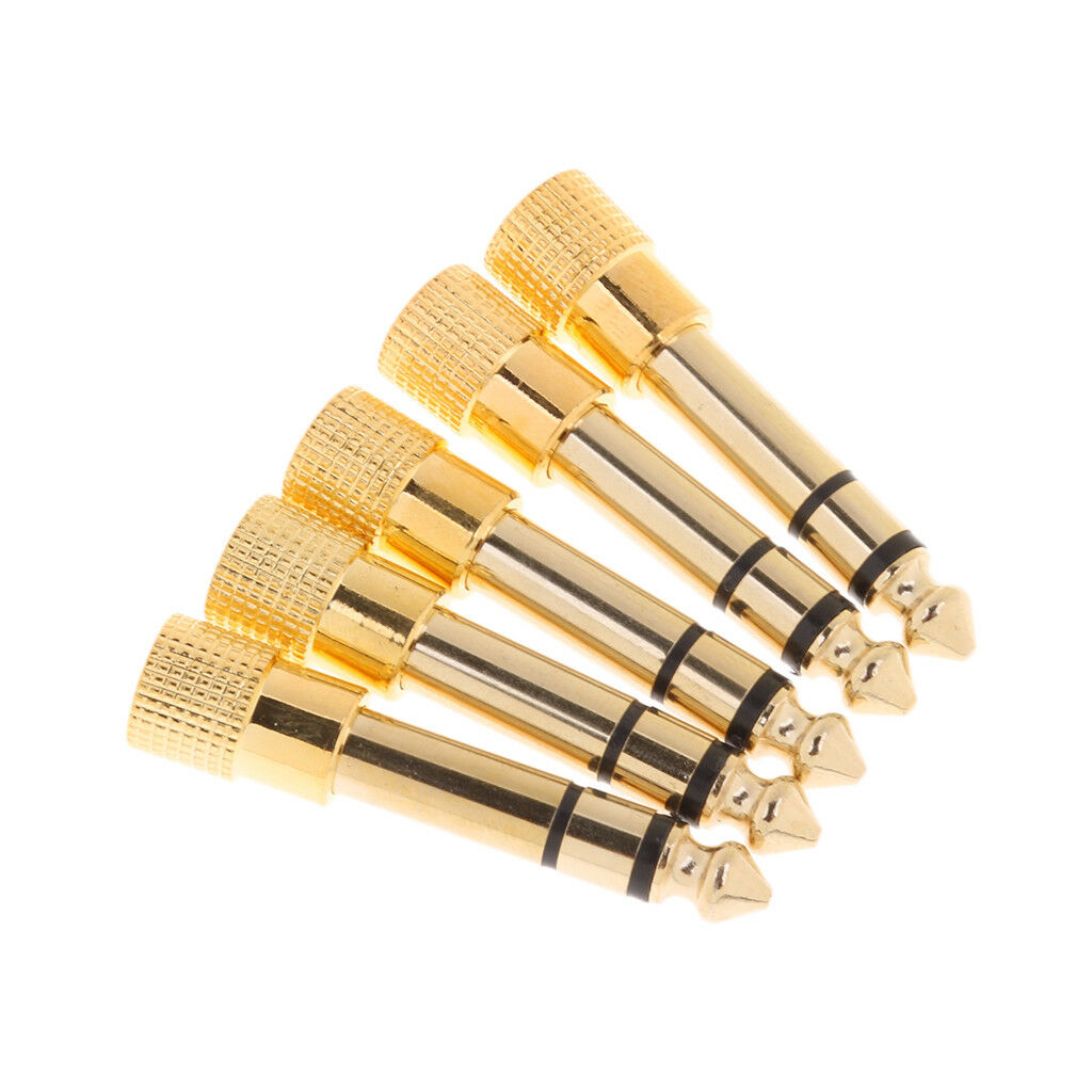 5pieces 6.35mm 1/4 inch   Male to 3.5mm 1/8 inch Female Audio Adapter