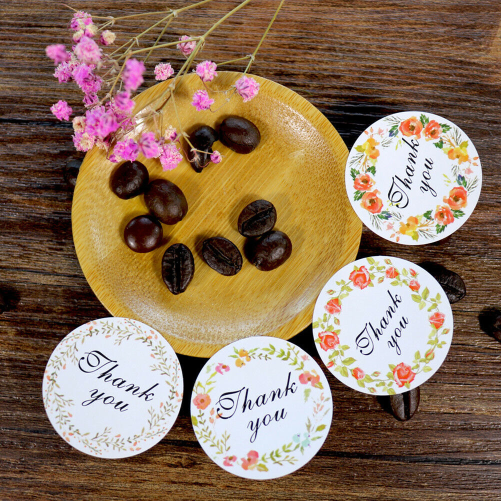 120pcs Thank you Flower Seal Stickers DIY Baking Gift Labels Adhesive Stic.l8