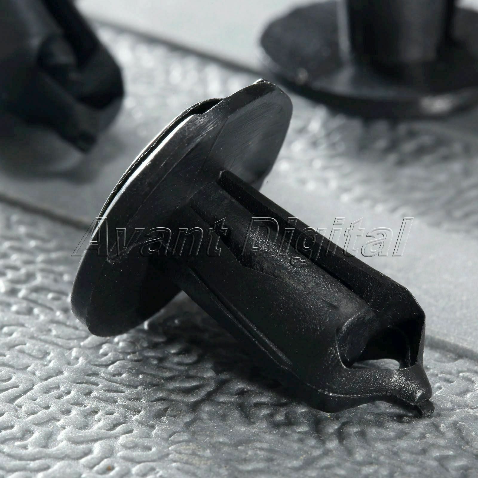 50 x Black Plastic Car Auto Bumper Fender Push Clips Plastic Rivets Fasteners