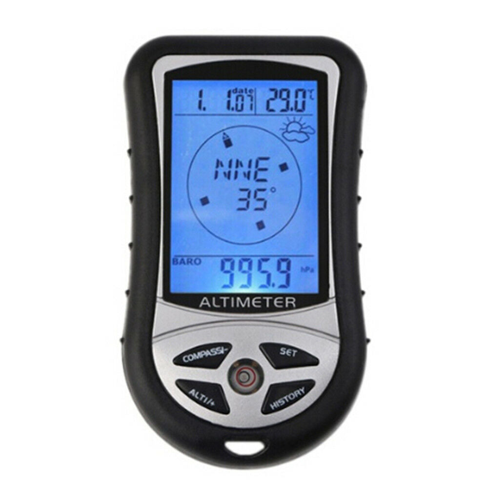 8 in 1 digital LCD compass altimeter barometer thermo temperature clock calen Tt