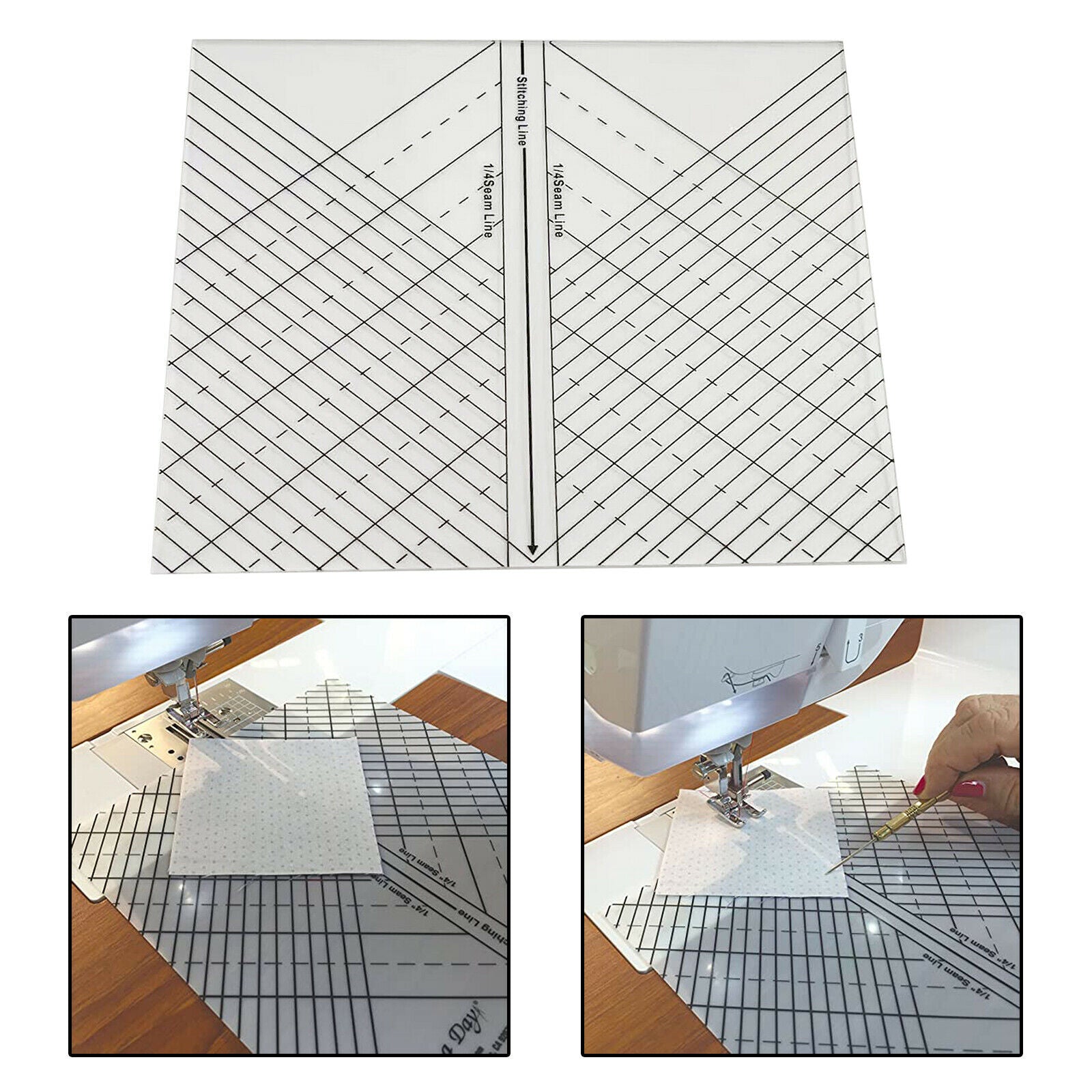 Durable Sew Straight Ruler Templates Quilters Tool Quilting Pathcwork Craft