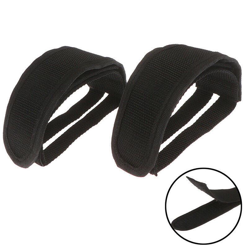 2pcs Bicycle Fixed Gear Cycling Pedals Bands Feet Set With Straps Pedals .l8