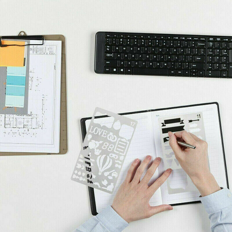 20pcs Bullet Journal Stencil Set Plastic Planner DIY Drawing Template Diary