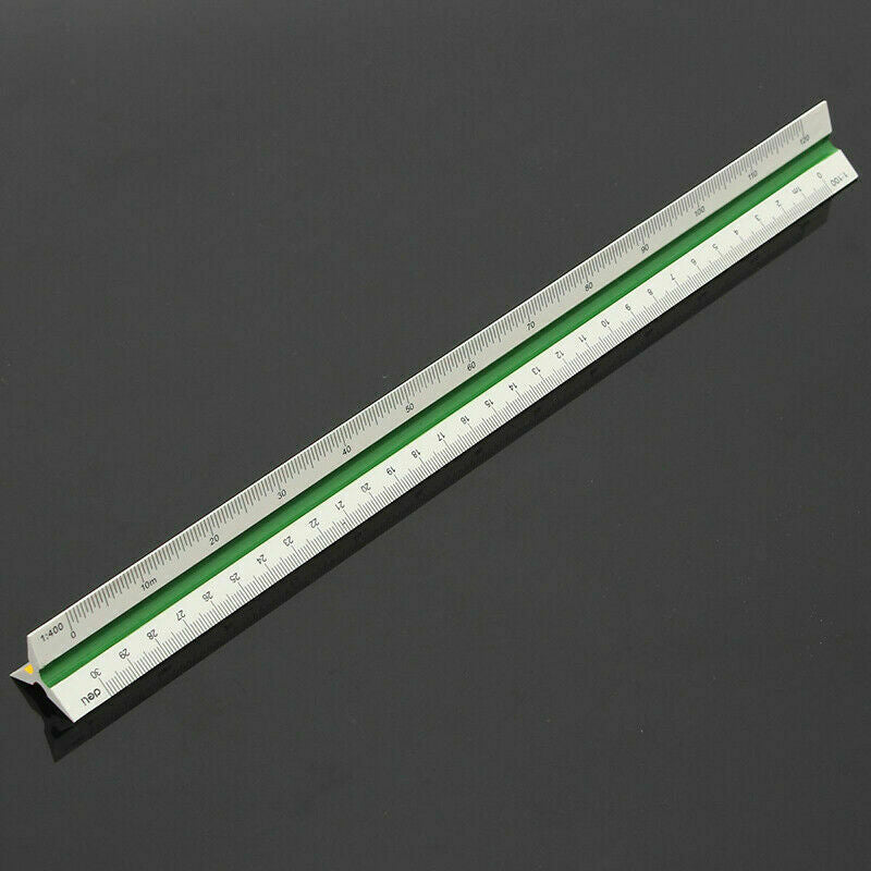 Triangular Metric Scale Ruler Engineer Tool 12.6'' Multicolor 30cm 1:100~1:500