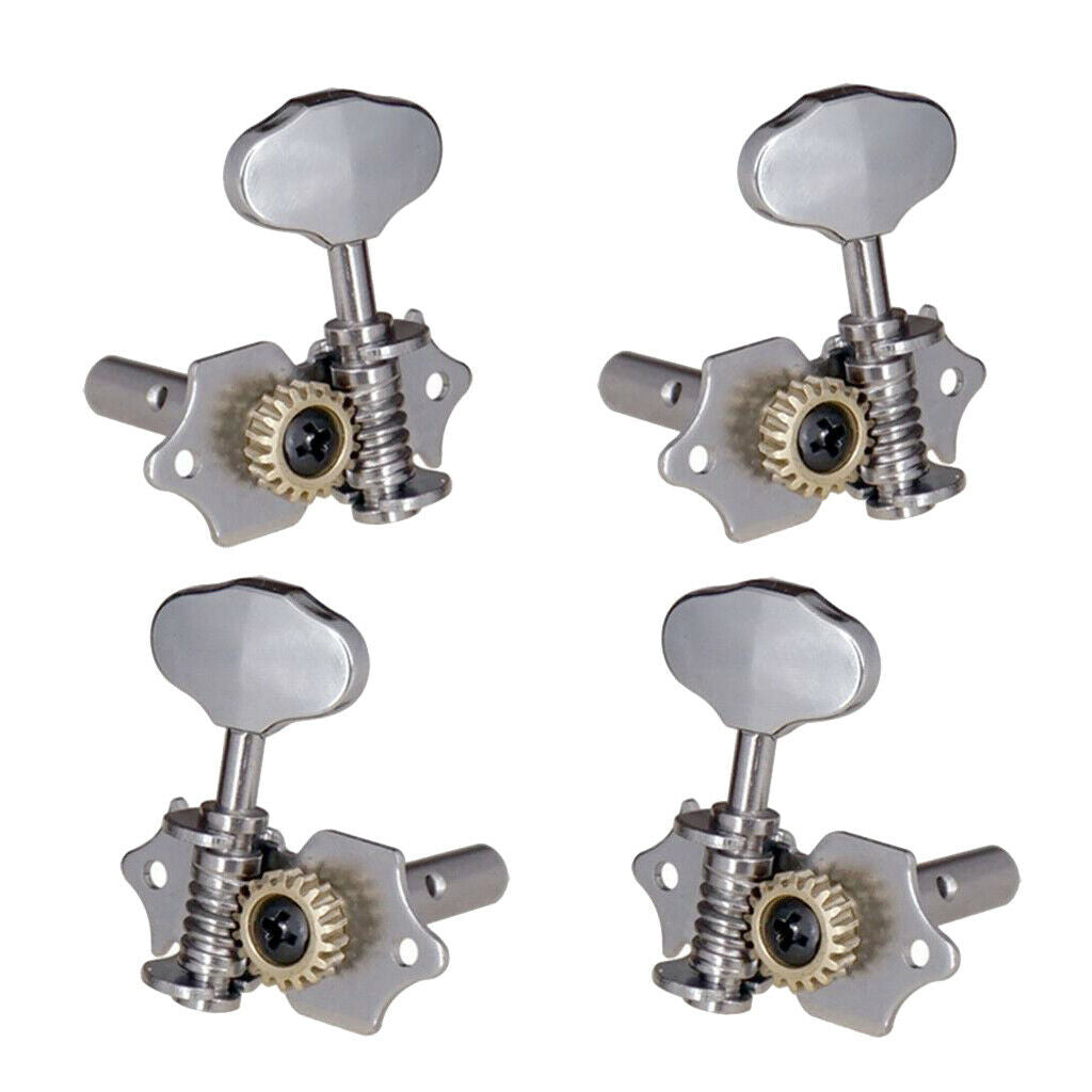 Set of 4 Metal 2L2R 4 String Ukulele Tuners Machine Heads Replacements