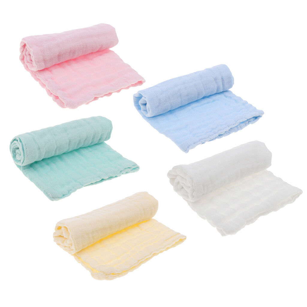 New Soft Muslin Cotton Swaddle Baby Blanket Patterns Nursing Towel 25x25cm