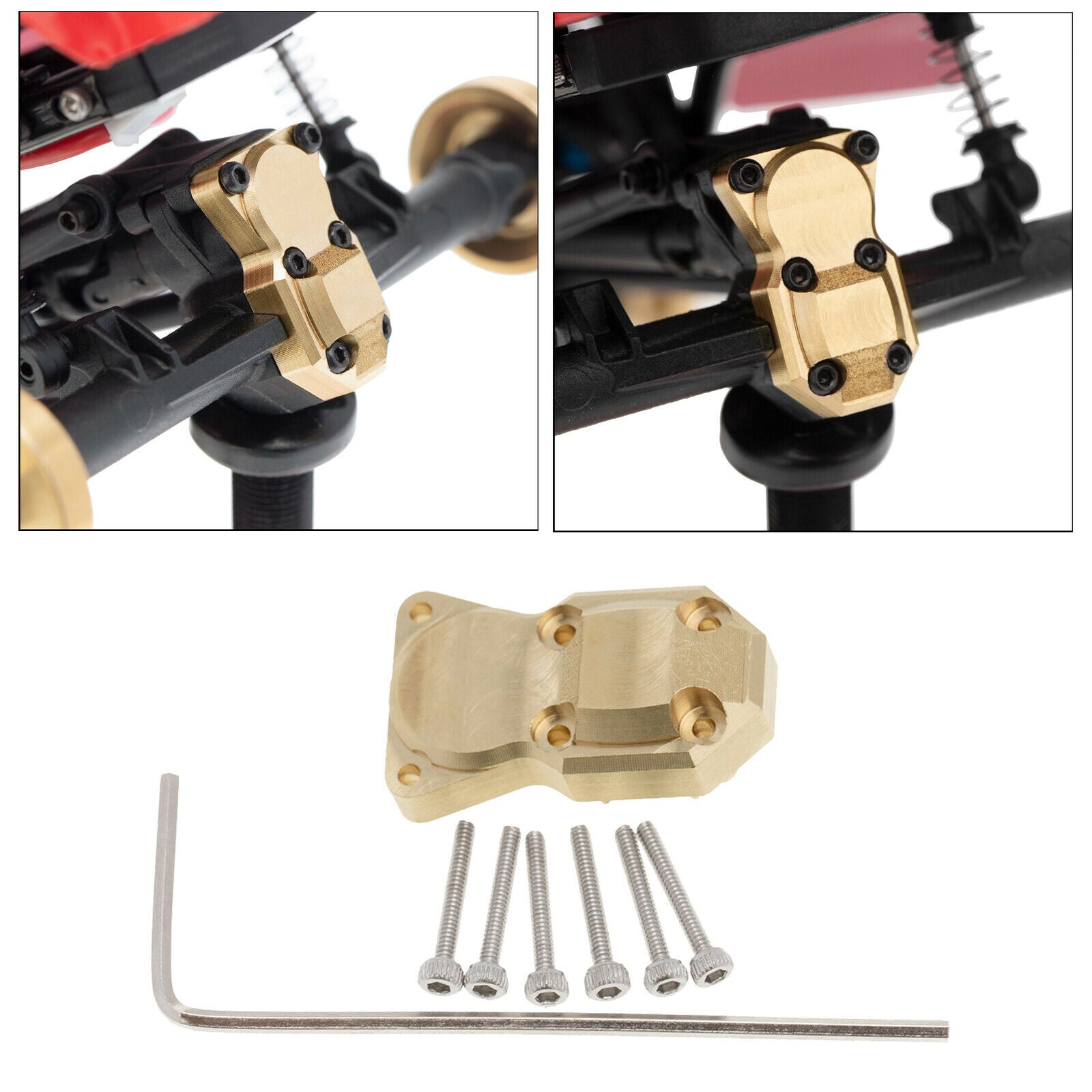 Brass Diff Cover for Axial SCX24 AXI00002 AXI90081 1:24 RC Car Upgrade Parts