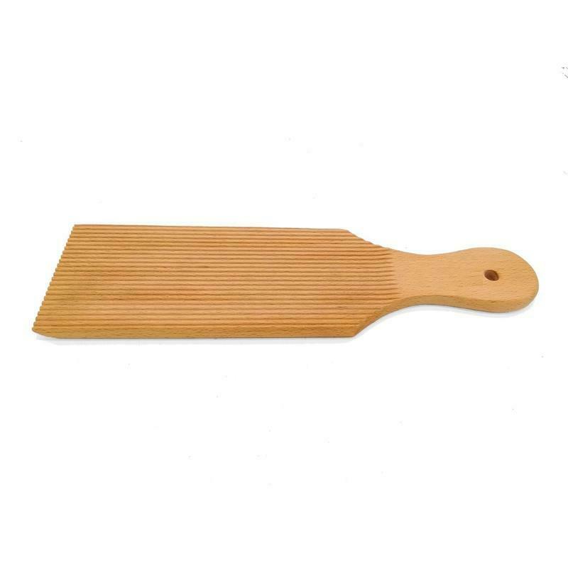 Gnocchi Pasta Plate Spiral Noodle Tool Wooden Butter Table Stripe Pattern Noodle