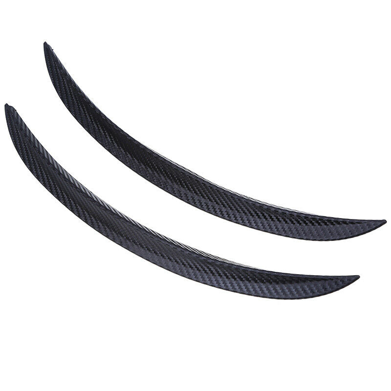 Pair Carbon Fiber Car Wheel Eyebrow Arch Trim Cover Strip Protector Universal