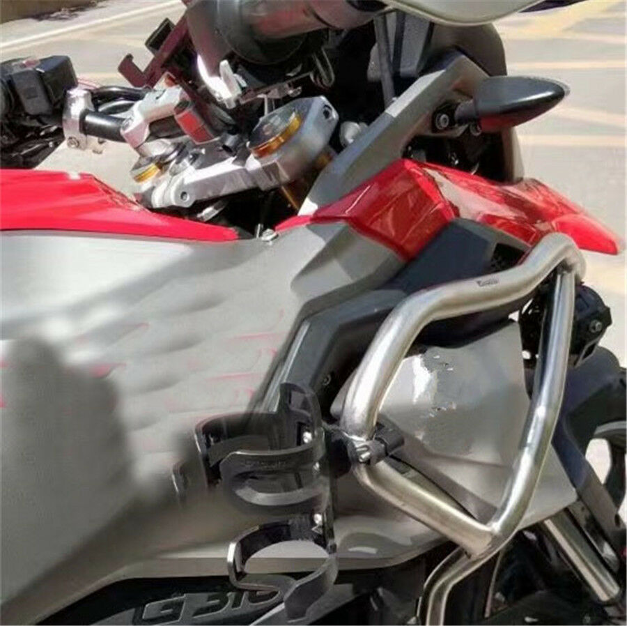 Motorcycle Bike Crash Bar Water Bottle Guard Bicycle Drinking Cup Bracket Holder