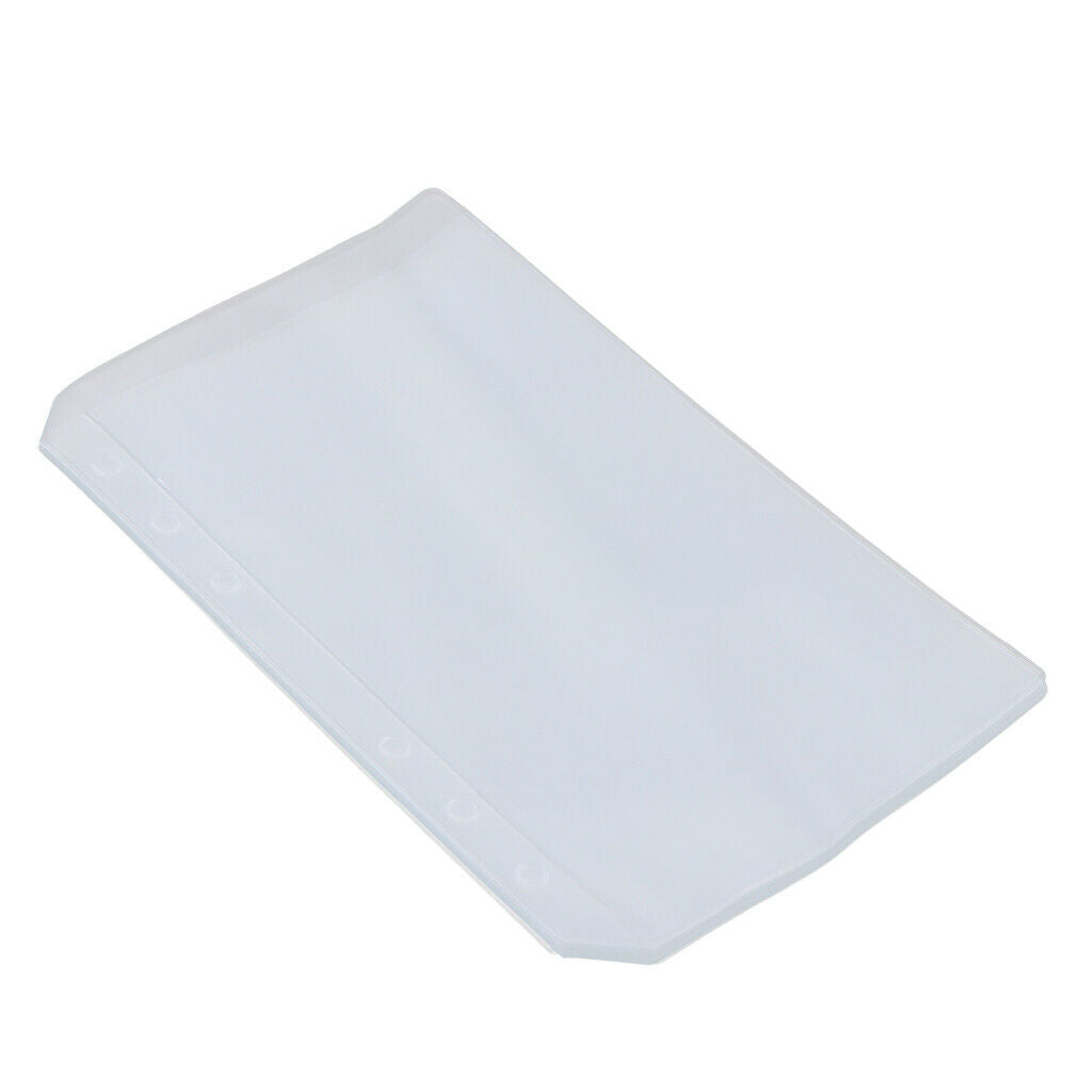 Prettyia 10Pcs Pocket Pages Binder Cards Sleeves 6 Rings Notebook Refill A6