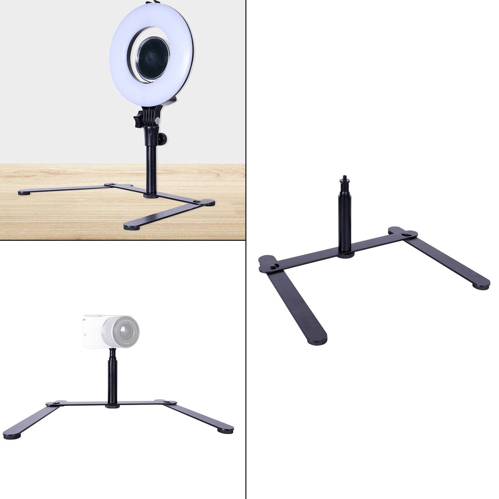 Foldable Loop Light Stand Desktop Bracket Parts for Video Shooting Recording