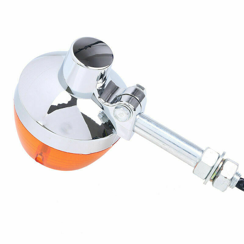 4x Chrome Turn Signal Blinker Light Motorcycle Rear Front Left Right Indicator