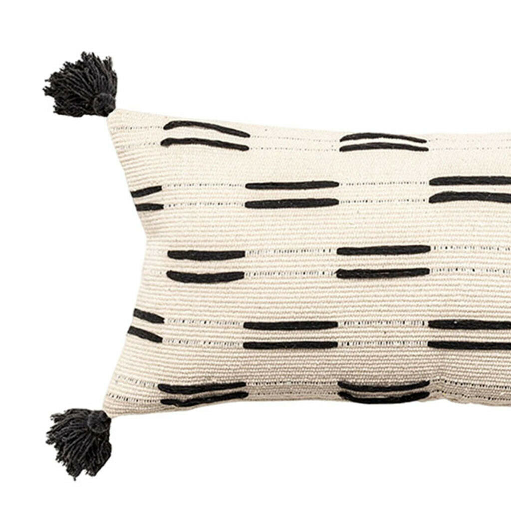 Bohemian Tufted Four-corner Tassel Elegance Sofa Decoration White Rectangle