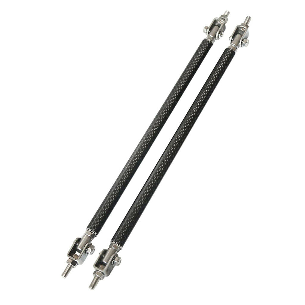 Car Adjustable Front Bumper Lip Splitter Rod Support Bar 20CM Black