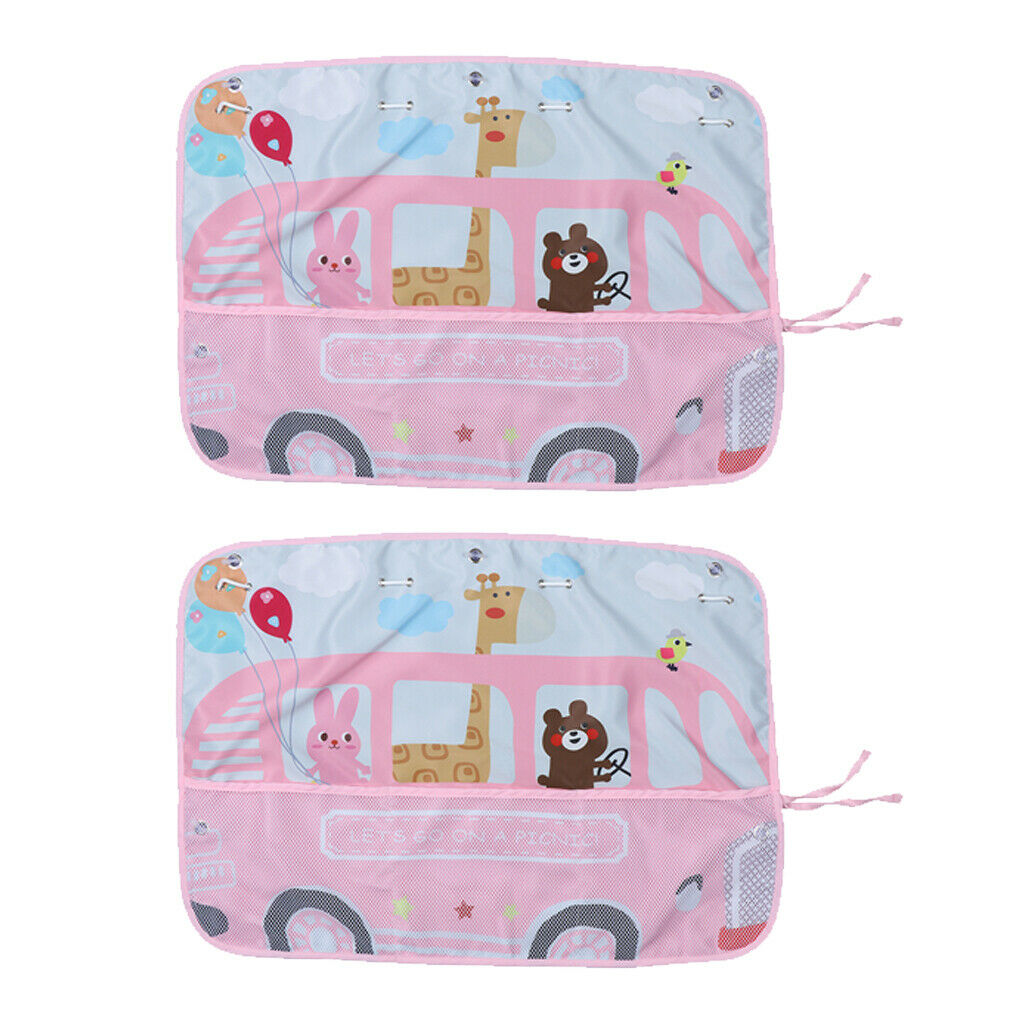 2X Car Window Shade for Baby, 70 X 50cm -Pack of 1 - Giraffe Driving pattern