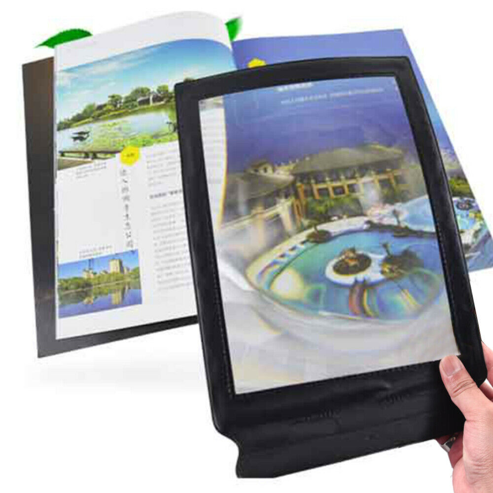 US Full Page Magnifier Sheet 4X Large Big Magnifying Glass Reading Book Aid Lens