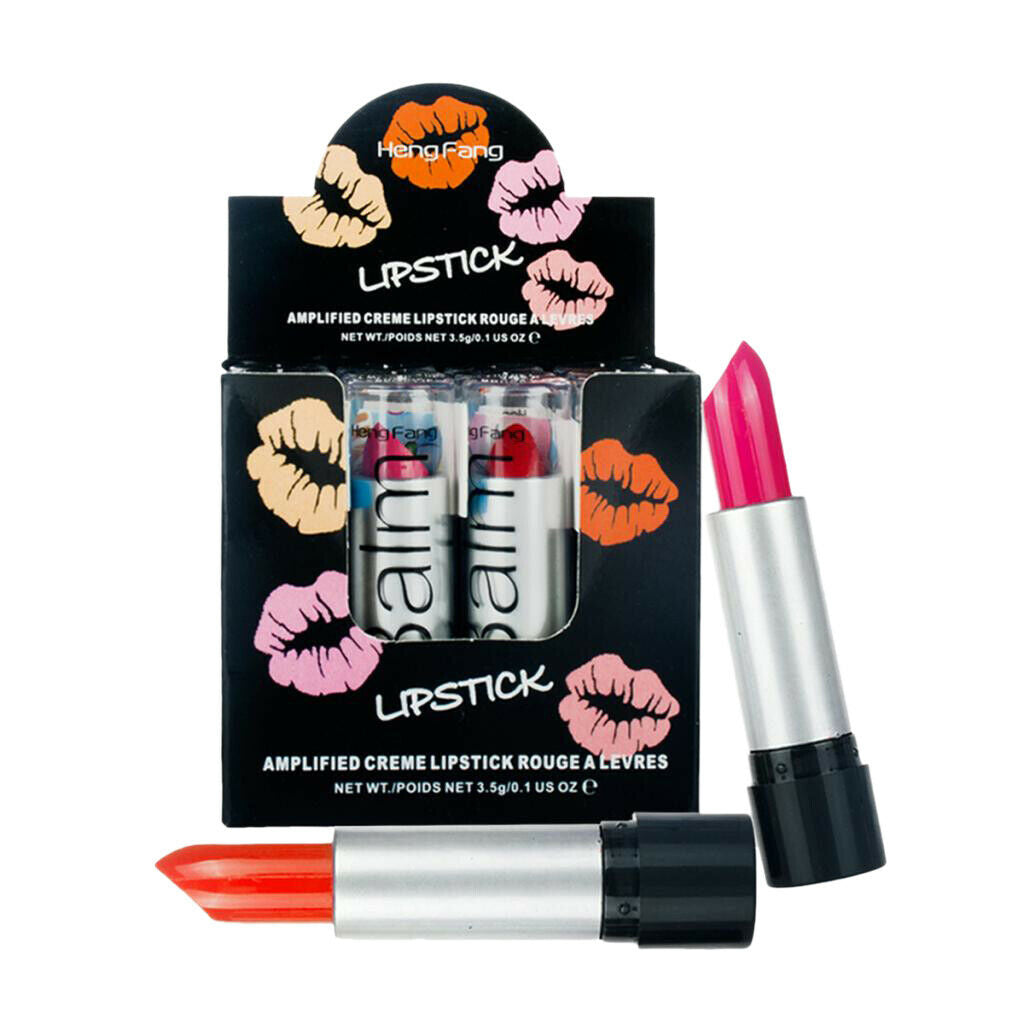 12 Pcs Mixed Color Waterproof Matte Velvet Shimmer Lipstick Pencil