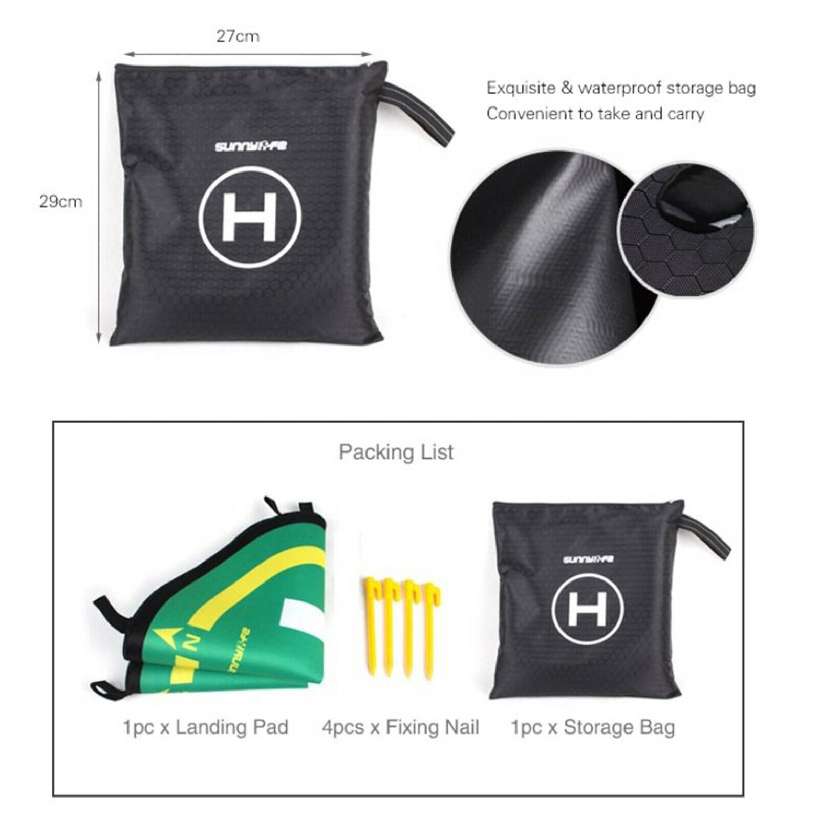 Drone Landing Pads Waterproof Portable Foldable for DJ RC Drones Air 2S